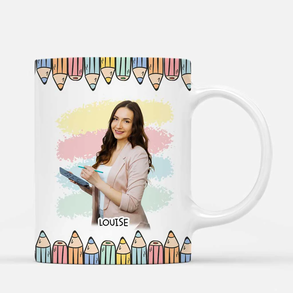 Mug Personnalisé Professeur - Grand Cœur Pour Enseigner Aux Petits Esprits - Image 3