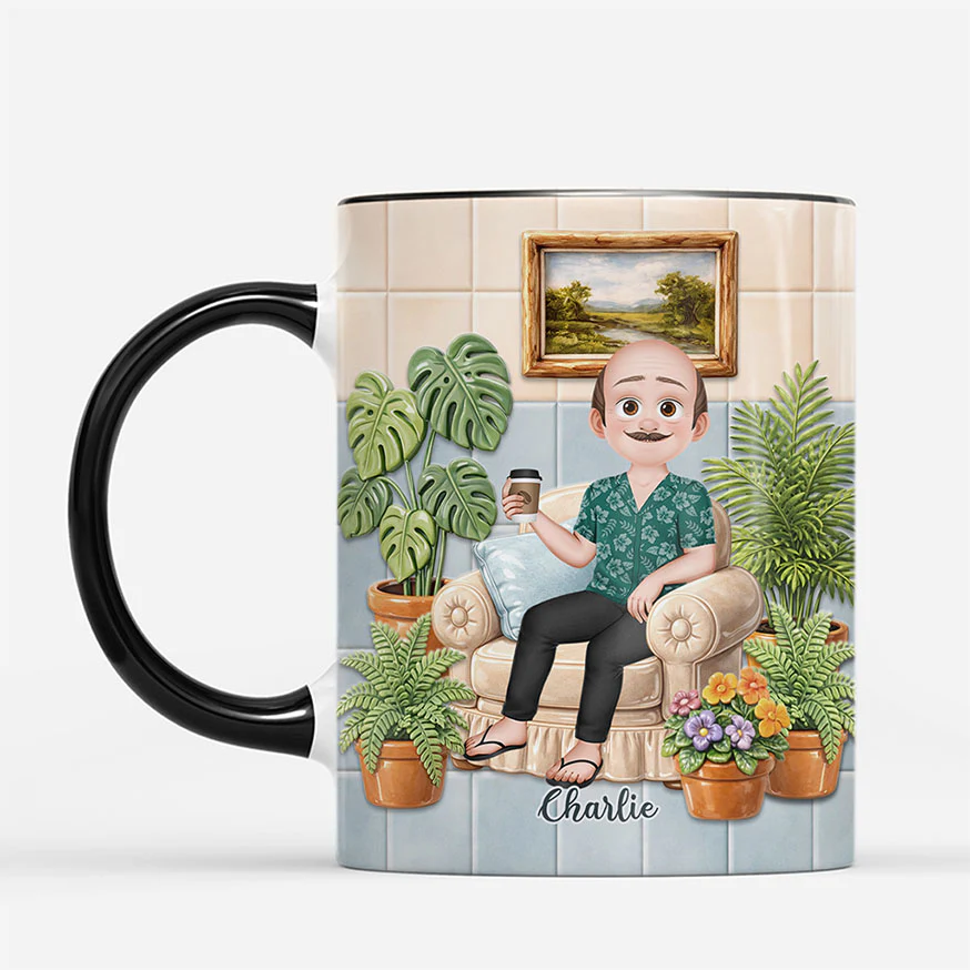 Mug Personnalisé Retraite Femme/Homme - Détente Au Jardin - Image 2