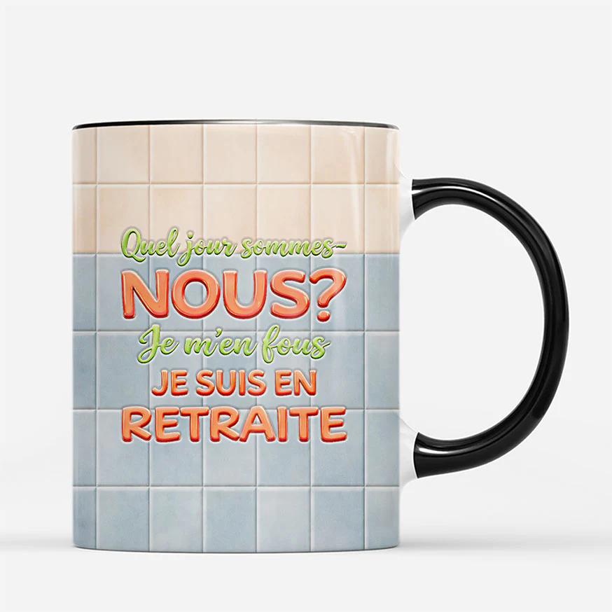 Mug Personnalisé Retraite Femme/Homme - Détente Au Jardin - Image 3