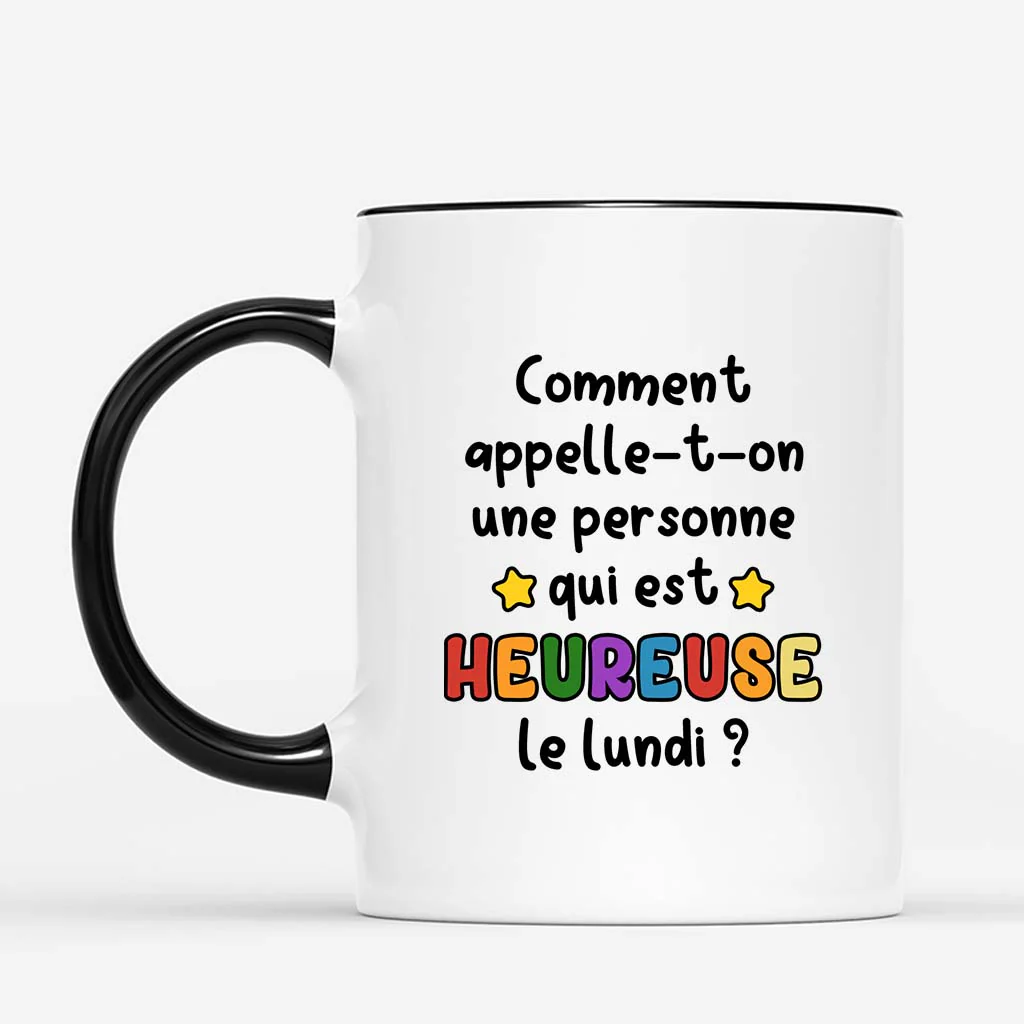 Tasse personnalisée retraite – Une personne heureuse le lundi - Image 2