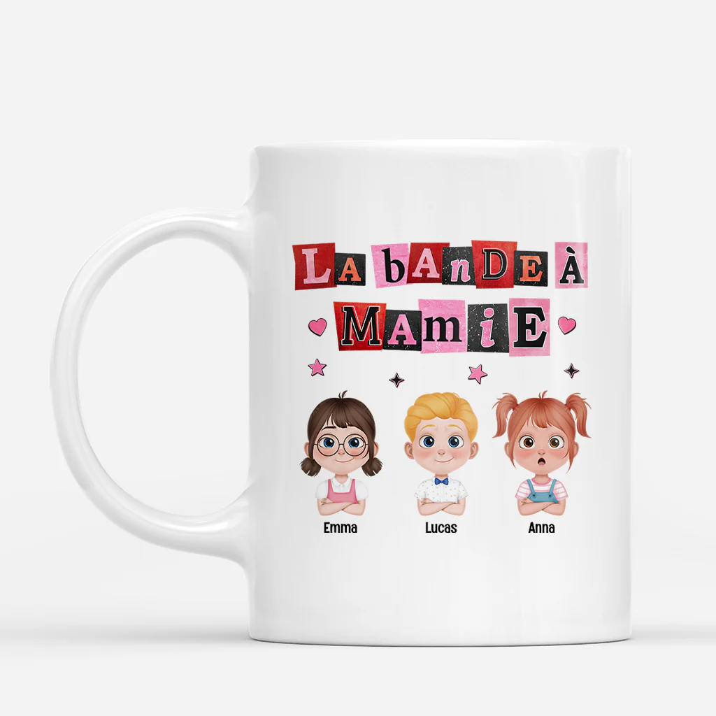 Mug Pour Maman | La Bande À Papy Mamie Style Collage Personnalisé