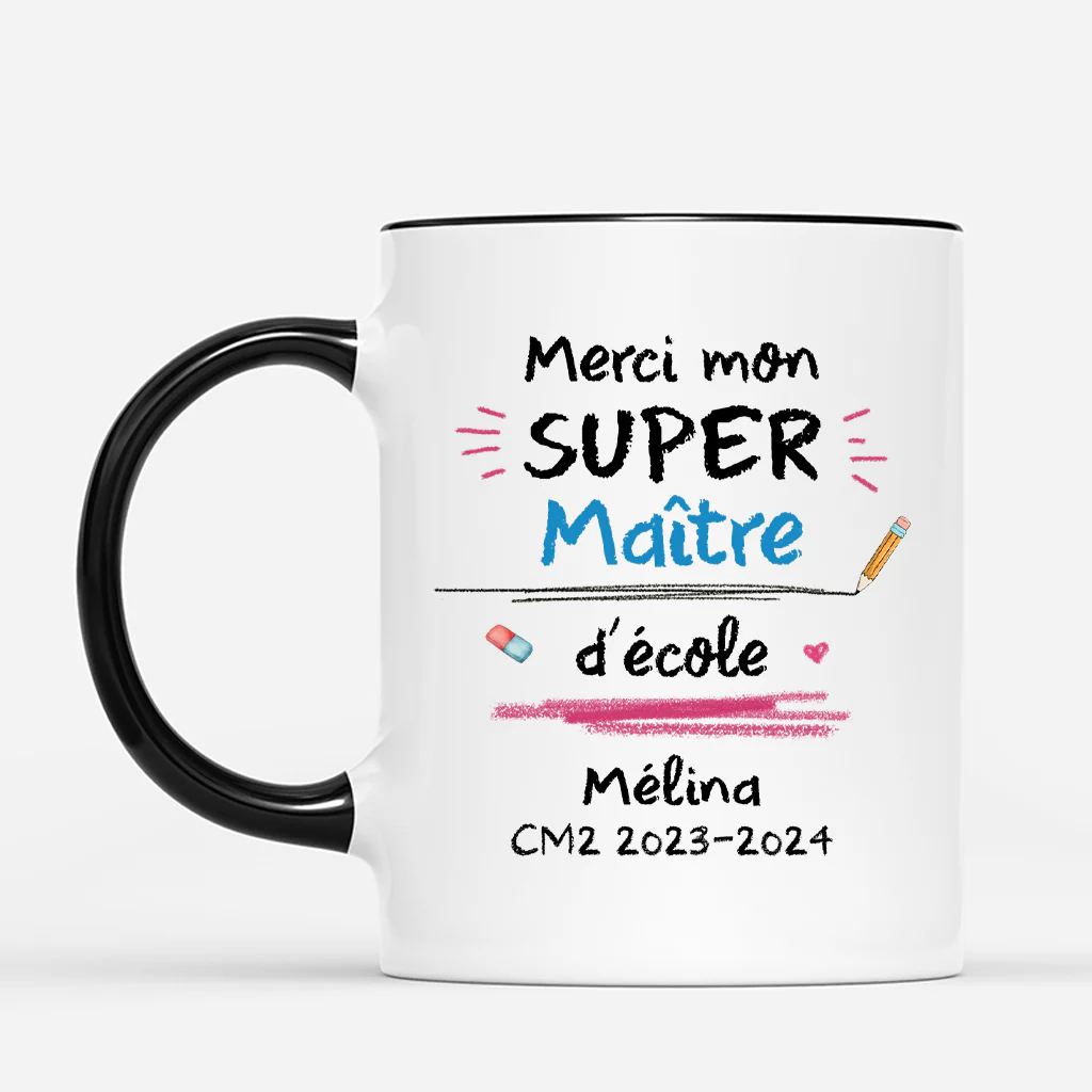 Mug Maitresse Personnalisé | Merci Ma Super Maitresse Avec Photo - Image 2