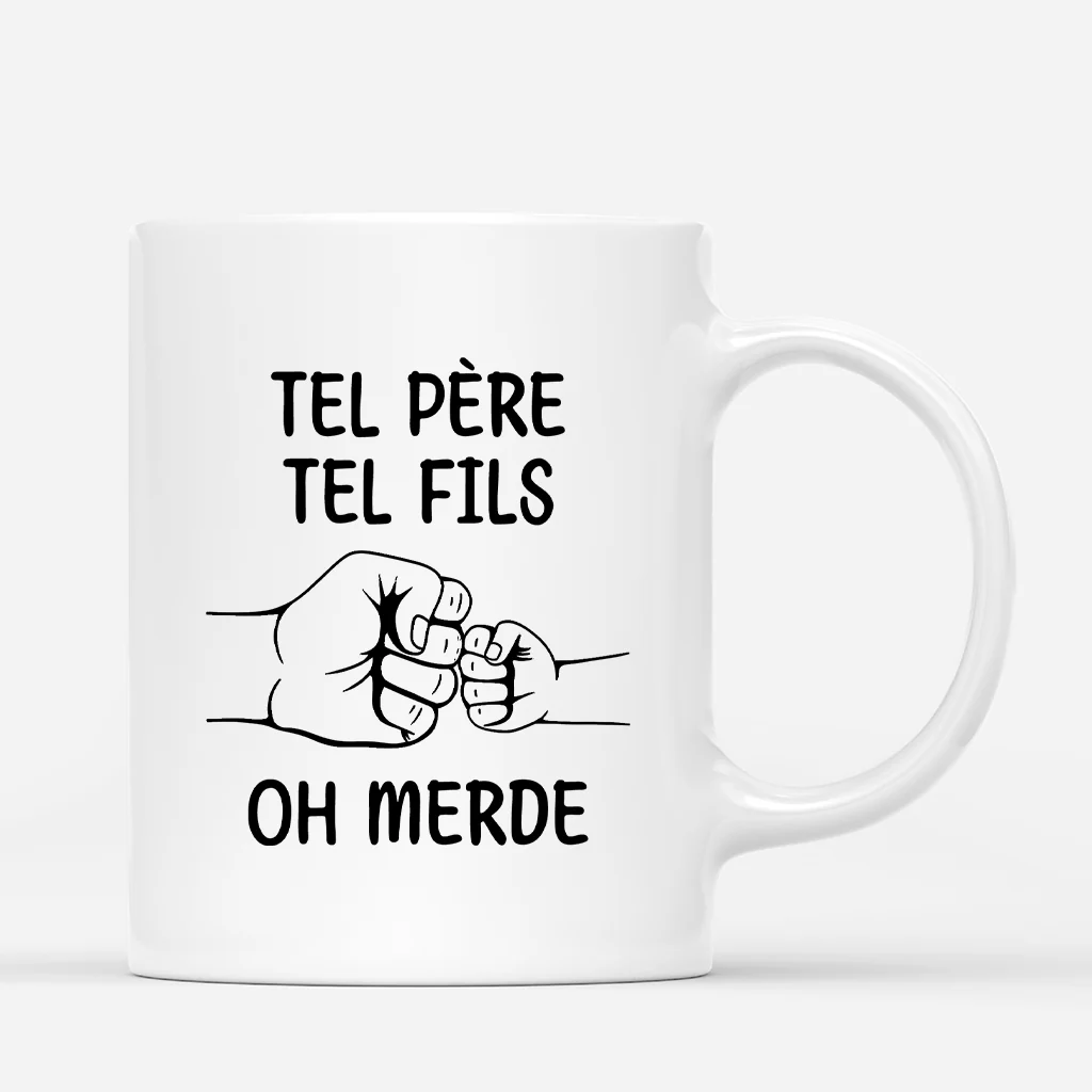 Mug Personnalisé - Telle Père Telle Fille - Papa Soldat Avec Poings - Image 3