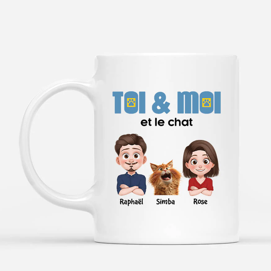 Mug Personnalisé avec Chat – Toi, Moi et Notre Chat