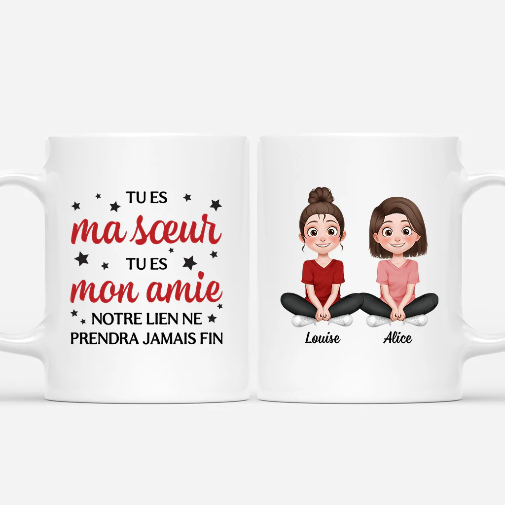Tasse Personnalisée Texte | Tu Es Mon Frère Ma Sœur