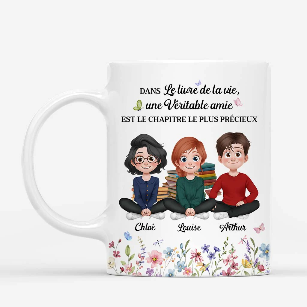 Tasse Personnalisée Amies | Une Véritable Amie Dans Le Livre De La Vie