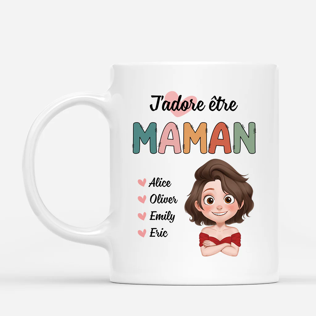 Mug Personnalisé Maman - J’Adore Être Maman