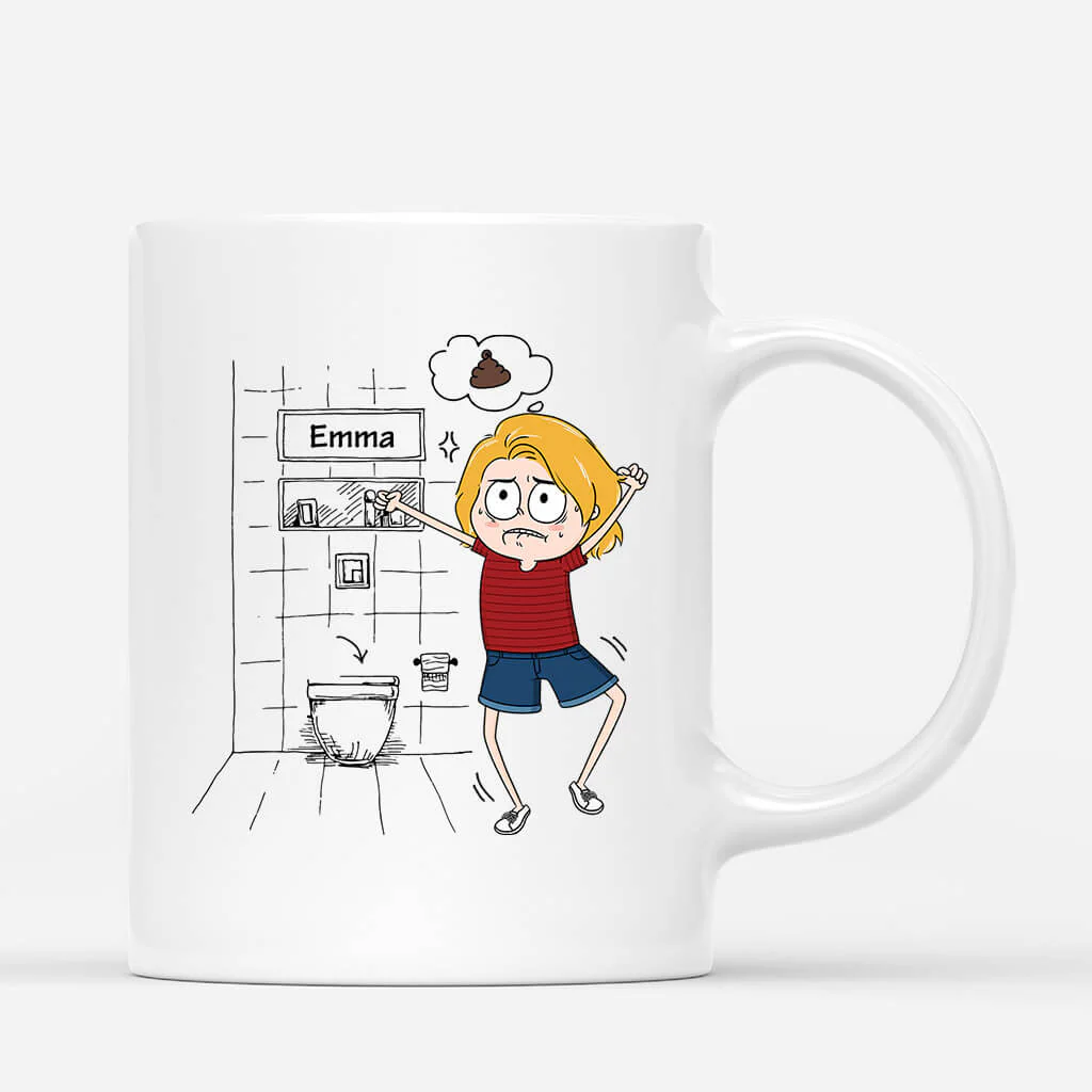 Mug Humoristique Personnalisé - Peu Important, Je Dois Aller Maintenant Version Homme - Image 2