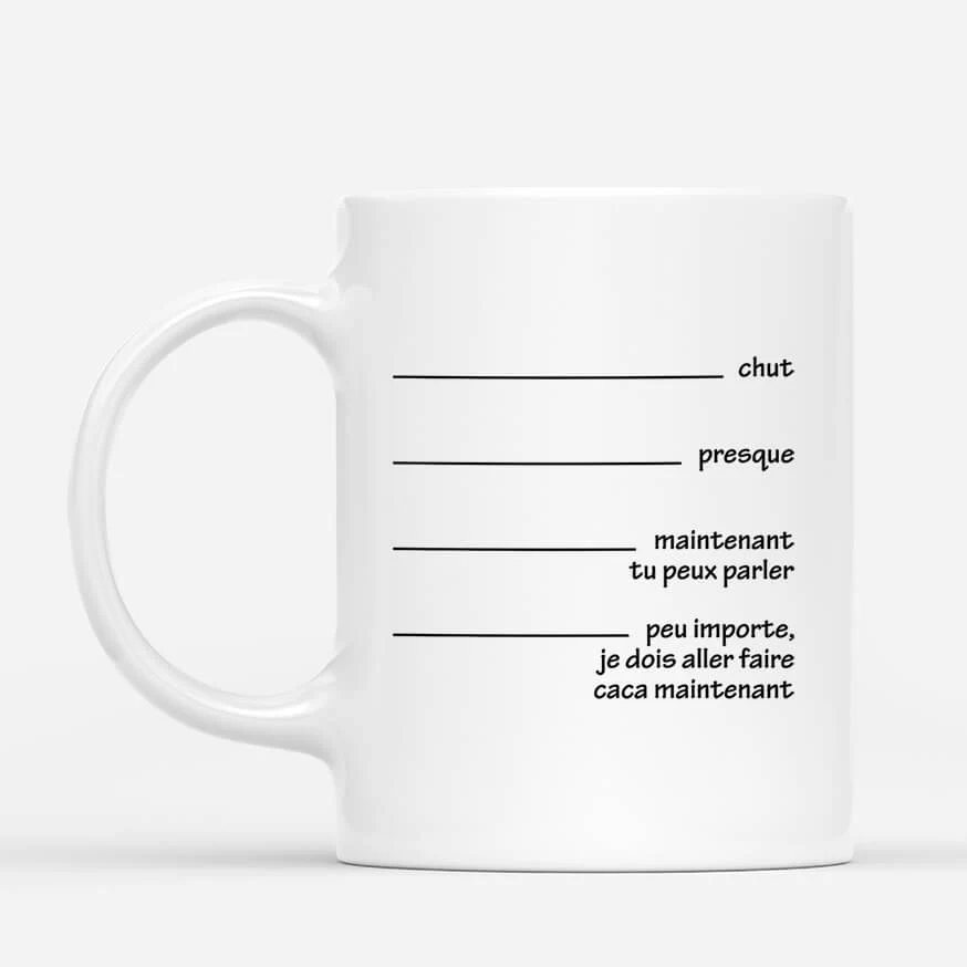 Mug Humoristique Personnalisé - Peu Important, Je Dois Aller Maintenant Version Homme - Image 3