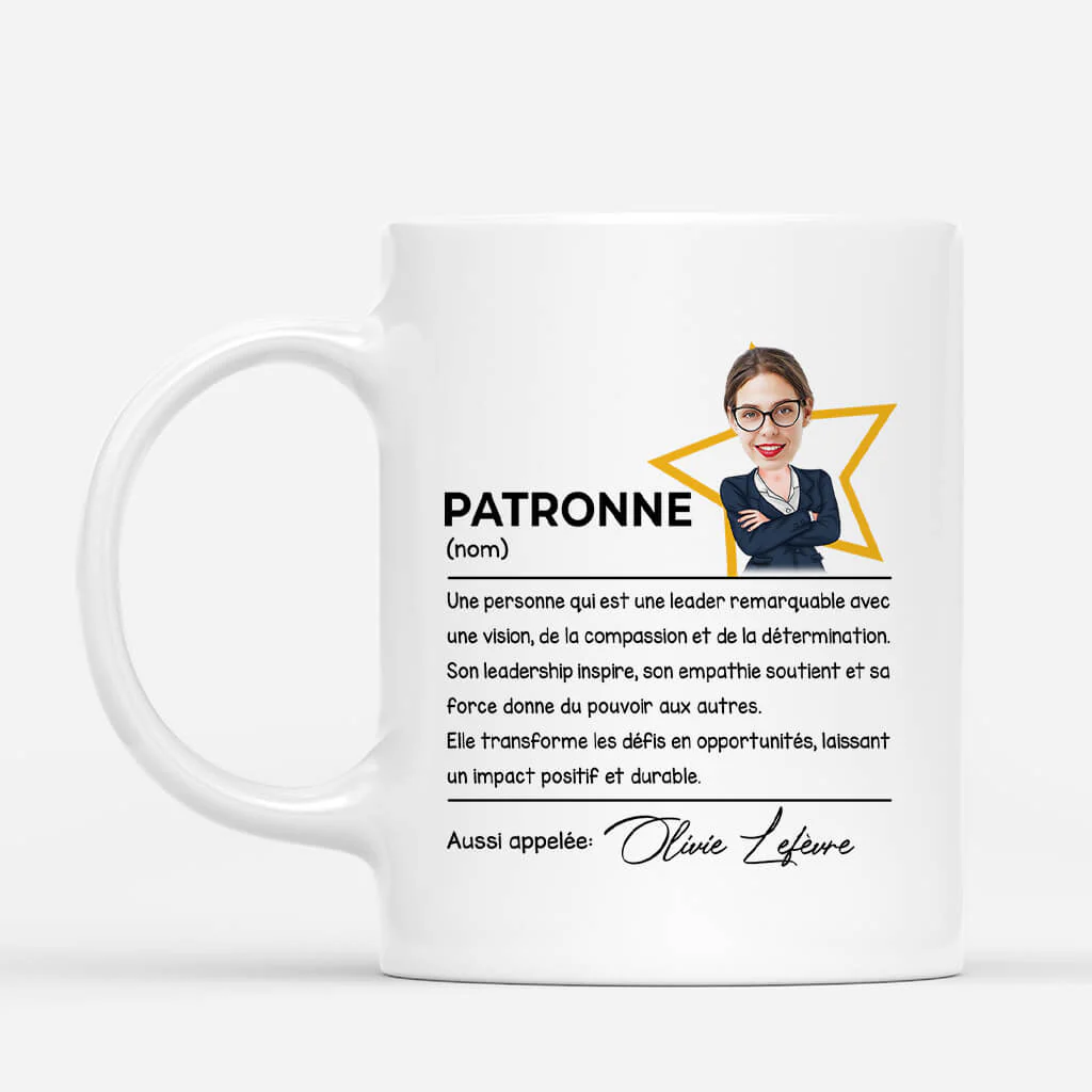 Mug collègue personnalisé – Définition de patronne