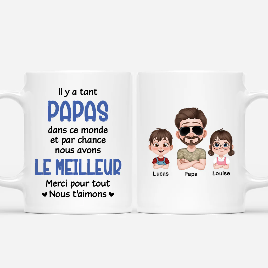 Mug Personnalisé Papa – J’ai Le Meilleur Papa