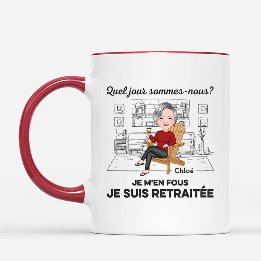 Mug Retraite | Peu Importe Je Suis En Retraite Calendrier Personnalisé - Image 2