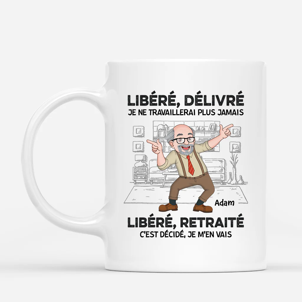 Mug Personnalisé Retraite Homme - C’est Décidé, Je M’En Vais
