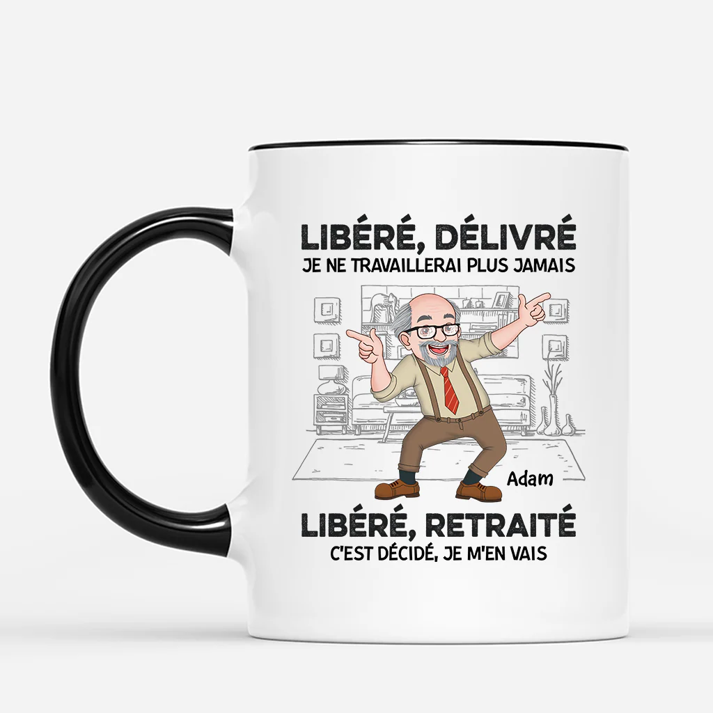 Mug Personnalisé Retraite Homme - C’est Décidé, Je M’En Vais - Image 2
