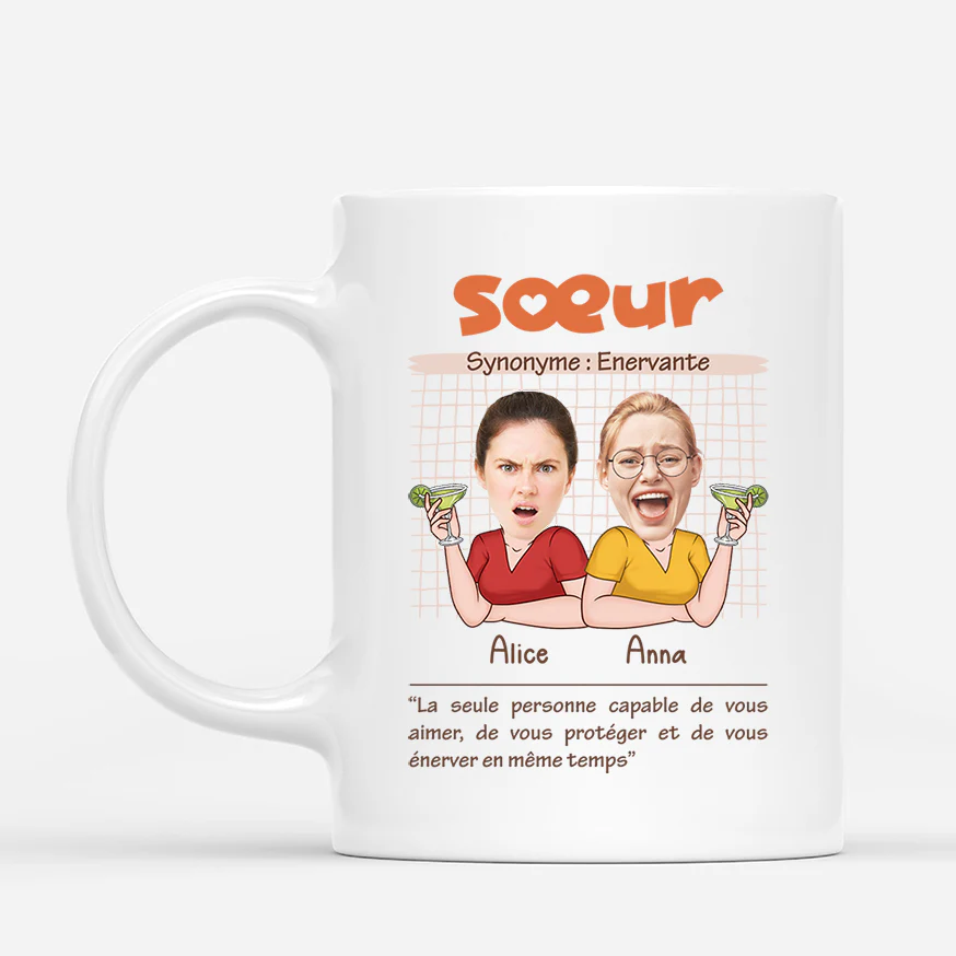 Mug Personnalisé Meilleure Amie | Sœur Énervante