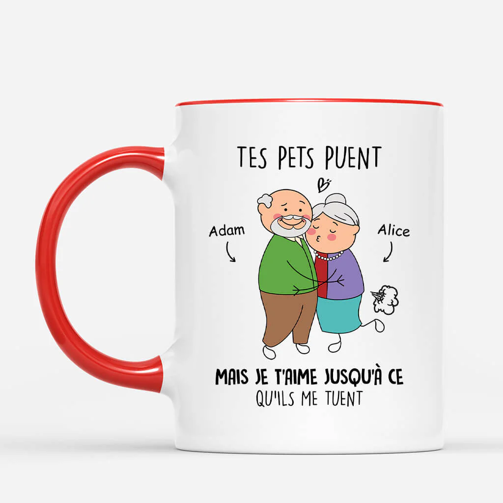Mug Personnalisé Couple - Tes Pets Puent Mais Je T’Aime Jusqu’à Ce Qu’ils Me Tueront - Image 2