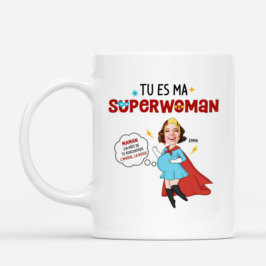 Mug Personnalisé Maman - Tu Es Ma Superwoman
