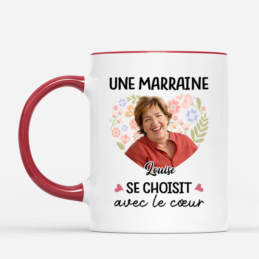 Mug Personnalisé Fête des Grand-Mères – Marraine Cœur - Image 2