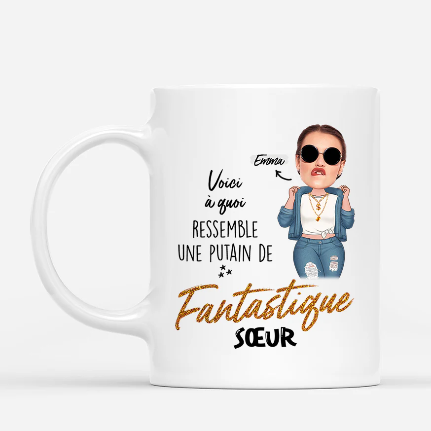 Tasse personnalisée meilleure amie – Fantastique Sœur