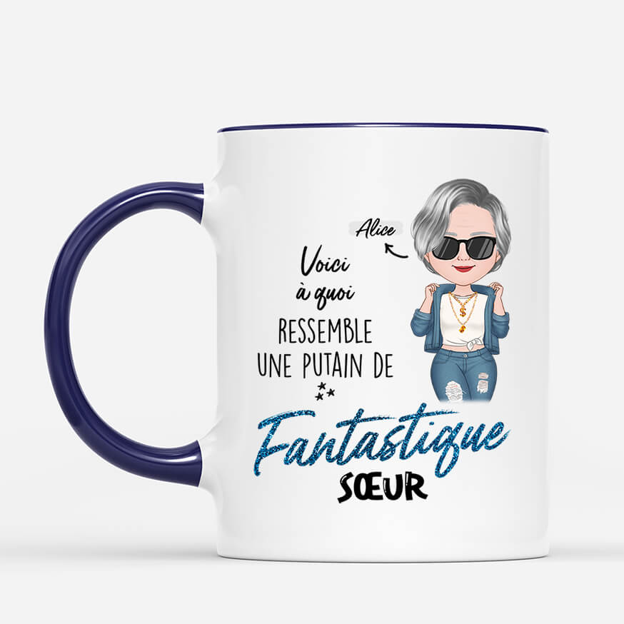Tasse personnalisée meilleure amie – Fantastique Sœur - Image 2
