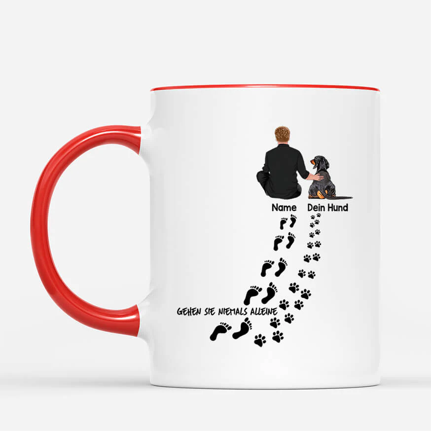 Mug Chien – Ne Marche Jamais Seul | Tasse Personnalisée Avec Votre Chien - Image 2