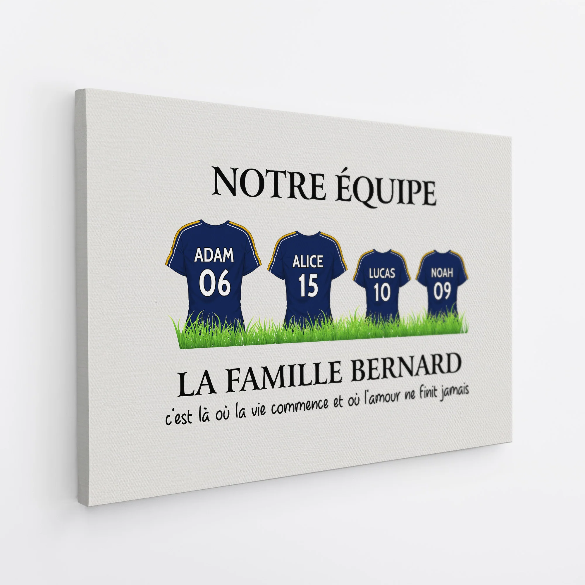 Notre Équipe De Football - Toile Personnalisée Famille - Image 2