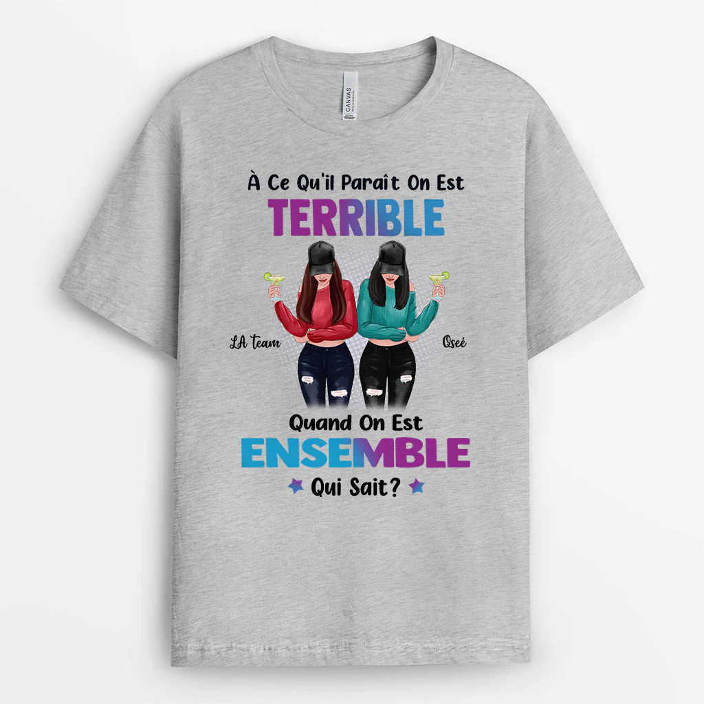 Tee Shirt Personnalisé Femme – Quand On Est Ensemble - Image 2
