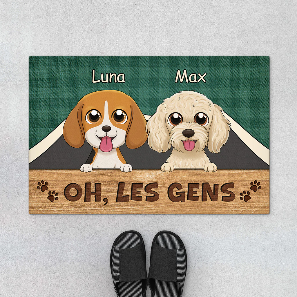 Paillasson Chien Personnalisé | Oh Les Gens Version Chiens