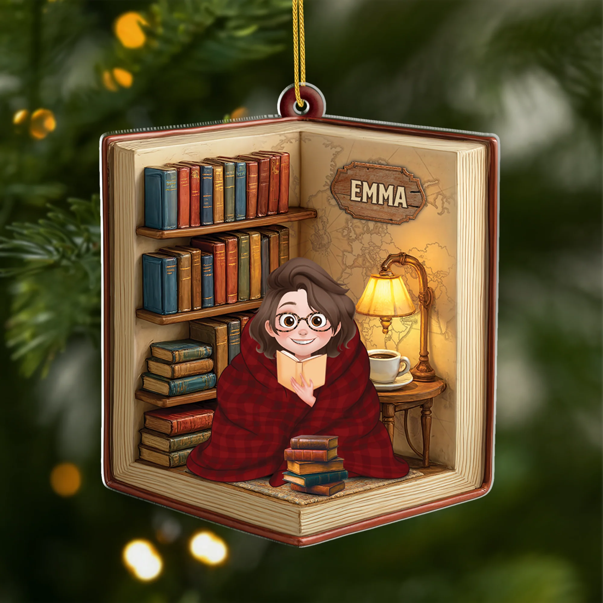 Ornement Acrylique Personnalisé - Cadeau Pour Femme Et Homme Qui Aime Les Livres