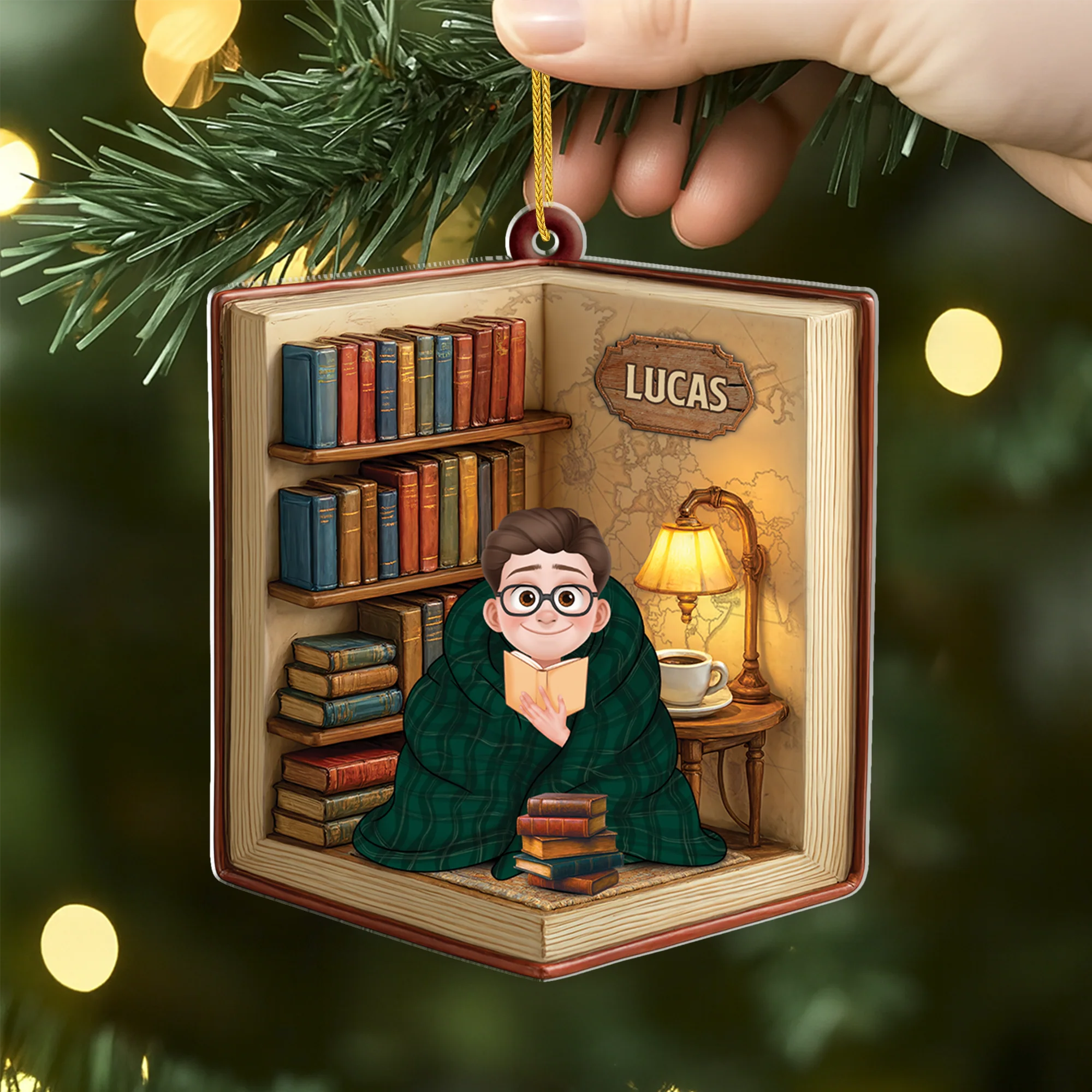Ornement Acrylique Personnalisé - Cadeau Pour Femme Et Homme Qui Aime Les Livres - Image 2