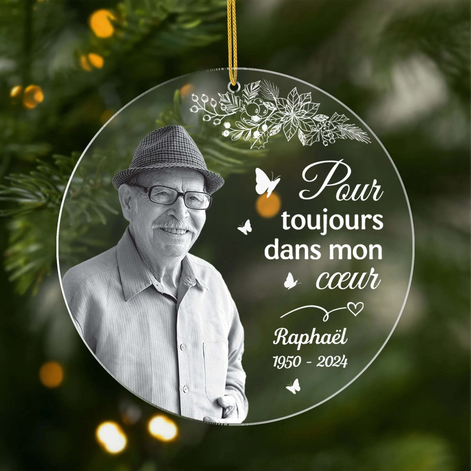 Ornement Acrylique Personnalisé Commémoratif Avec Photo - Je Suis Toujours Avec Toi