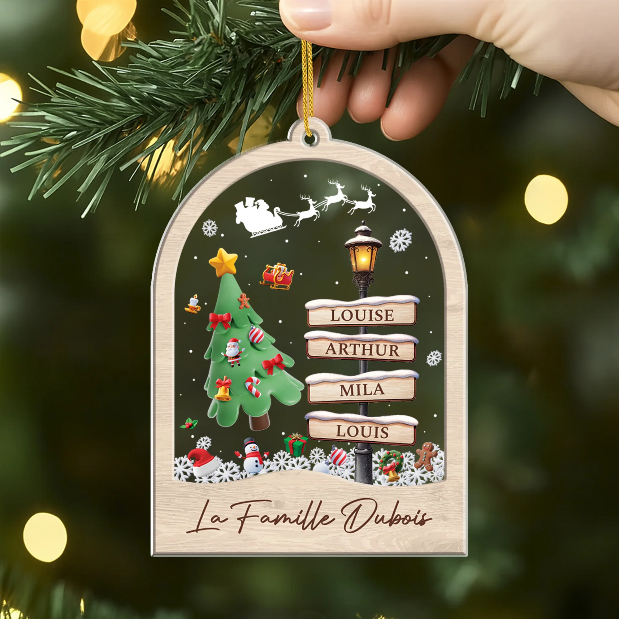 Ornement Acrylique Personnalisé Famille - La Magie De Noël - Image 2