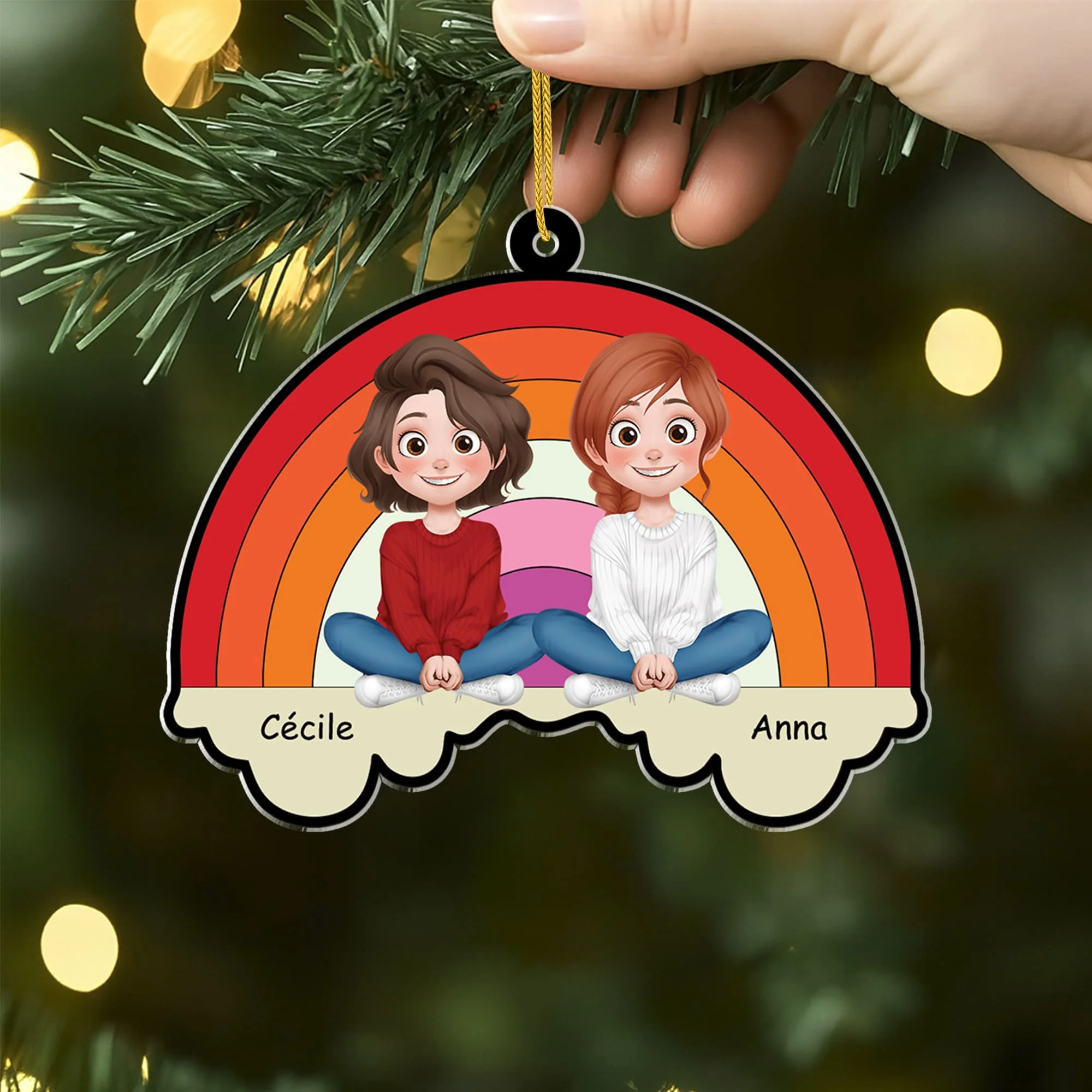 Ornement Acrylique Personnalisé Pour Couple LGBT - Image 2