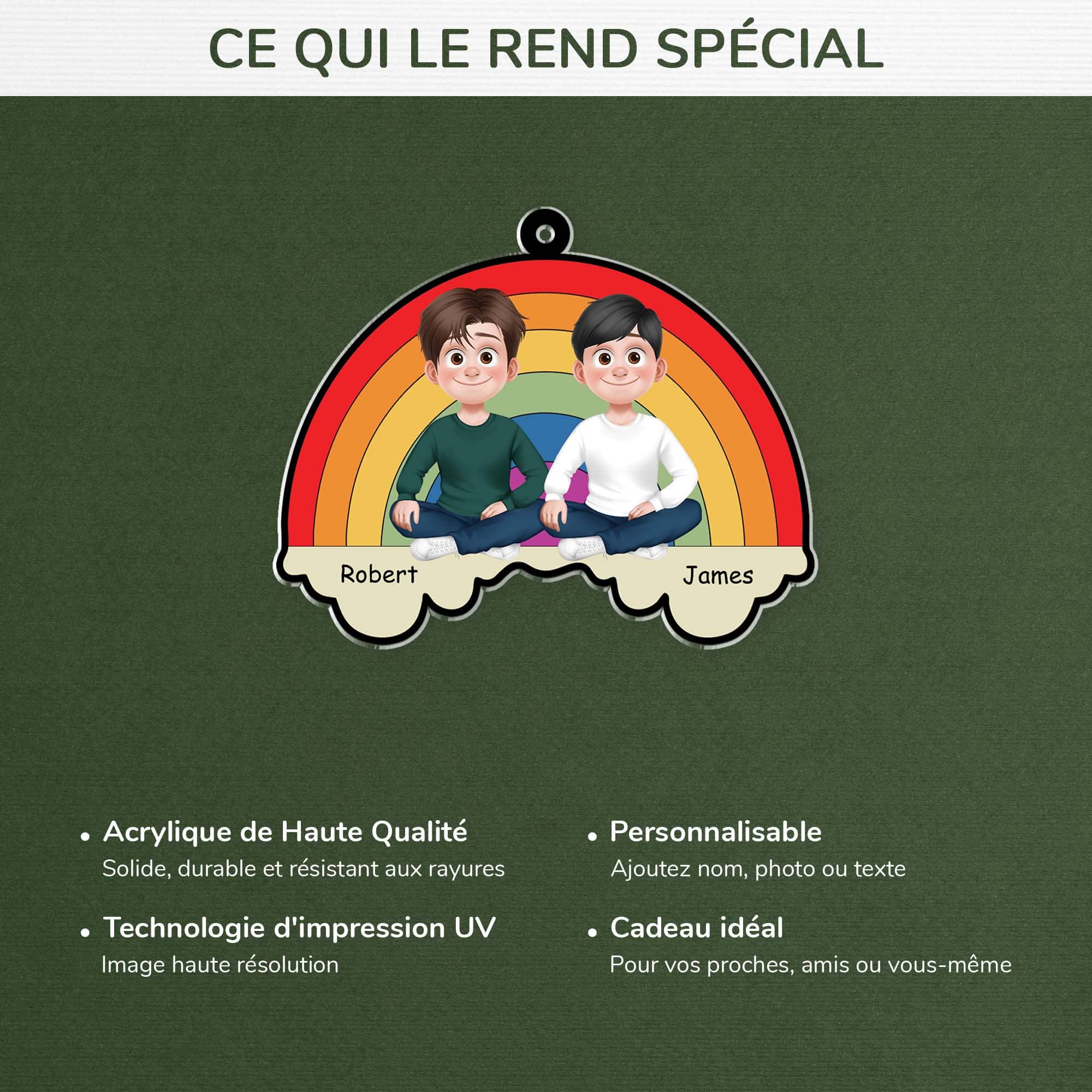 Ornement Acrylique Personnalisé Pour Couple LGBT - Image 4