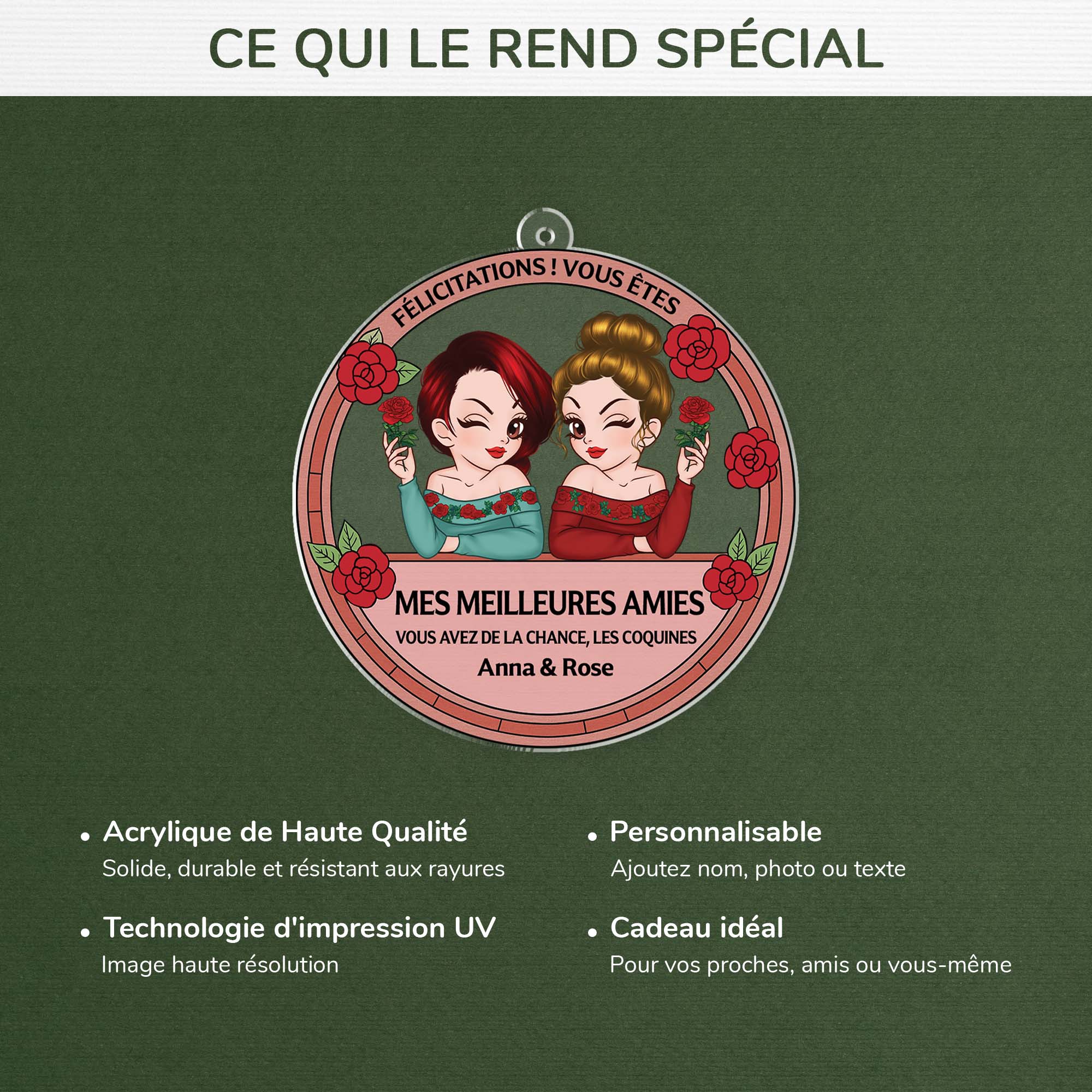 Ornement Acrylique Personnalisé - Tu Es Ma Meilleure Amie - Image 4
