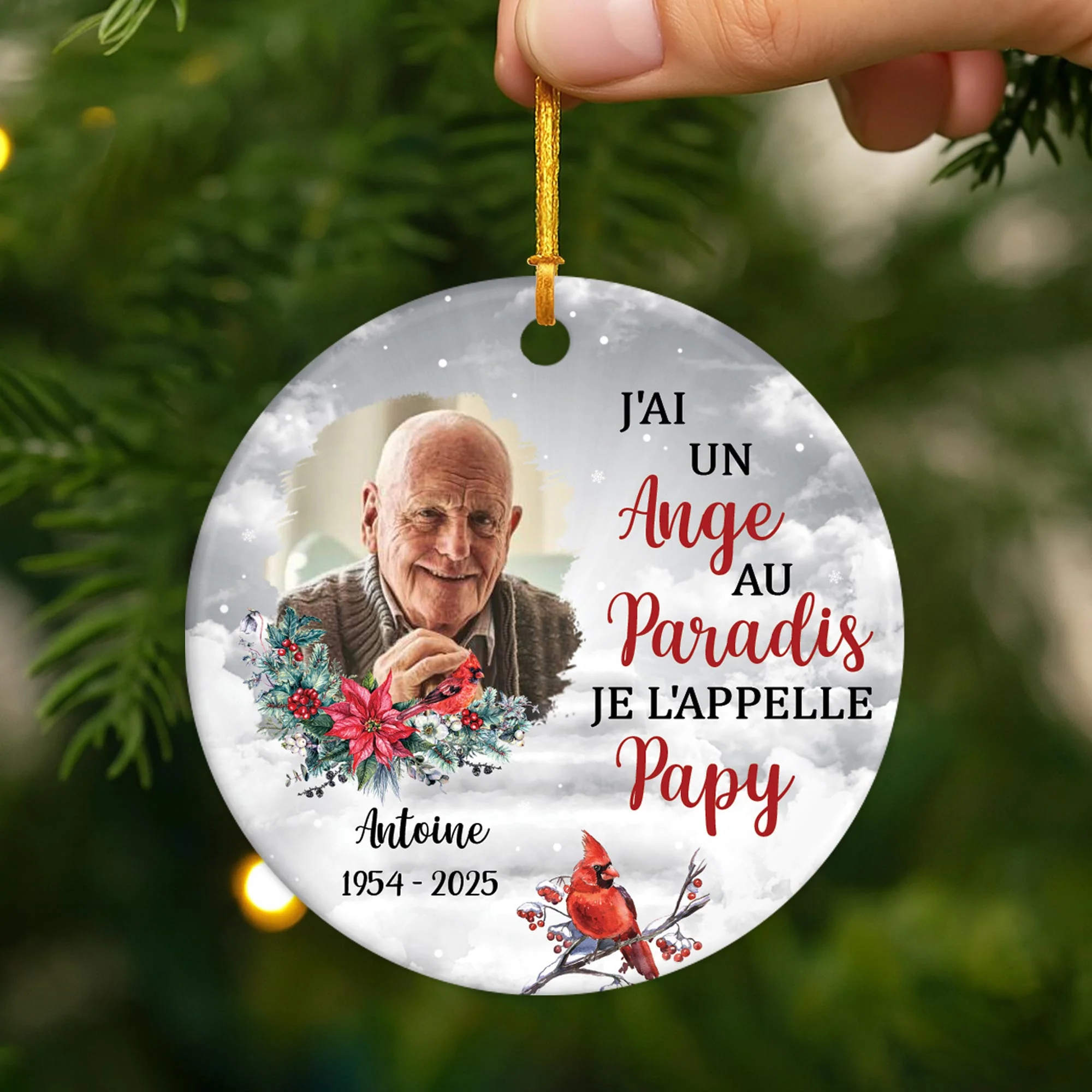 Ornement Céramique Commémoratif Personnalisé - J'ai Un Ange Au Paradis Je L'appelle Maman - Image 2