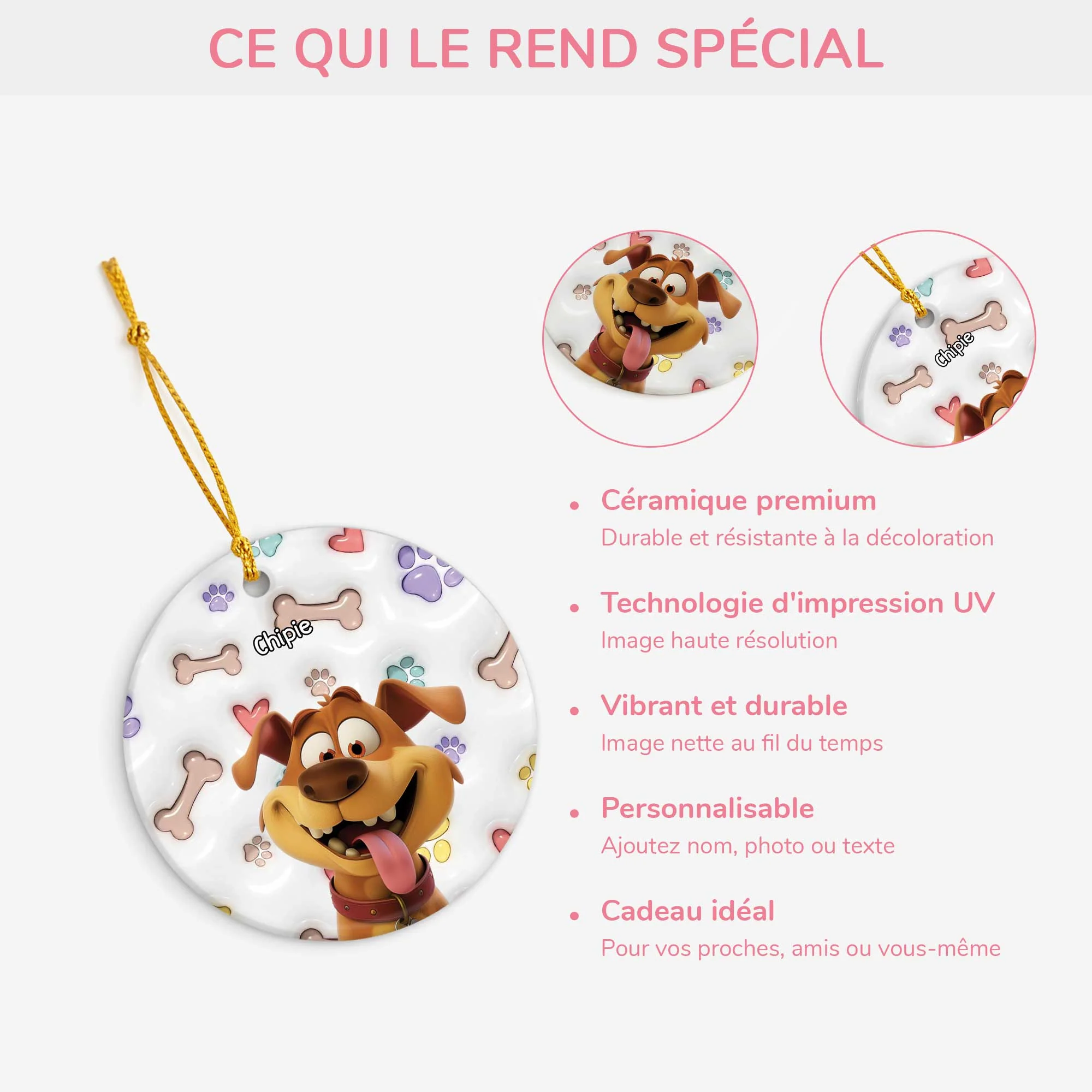 Ornement Céramique Mon Petit Compagnon Personnalisé Pour Chien - Image 4