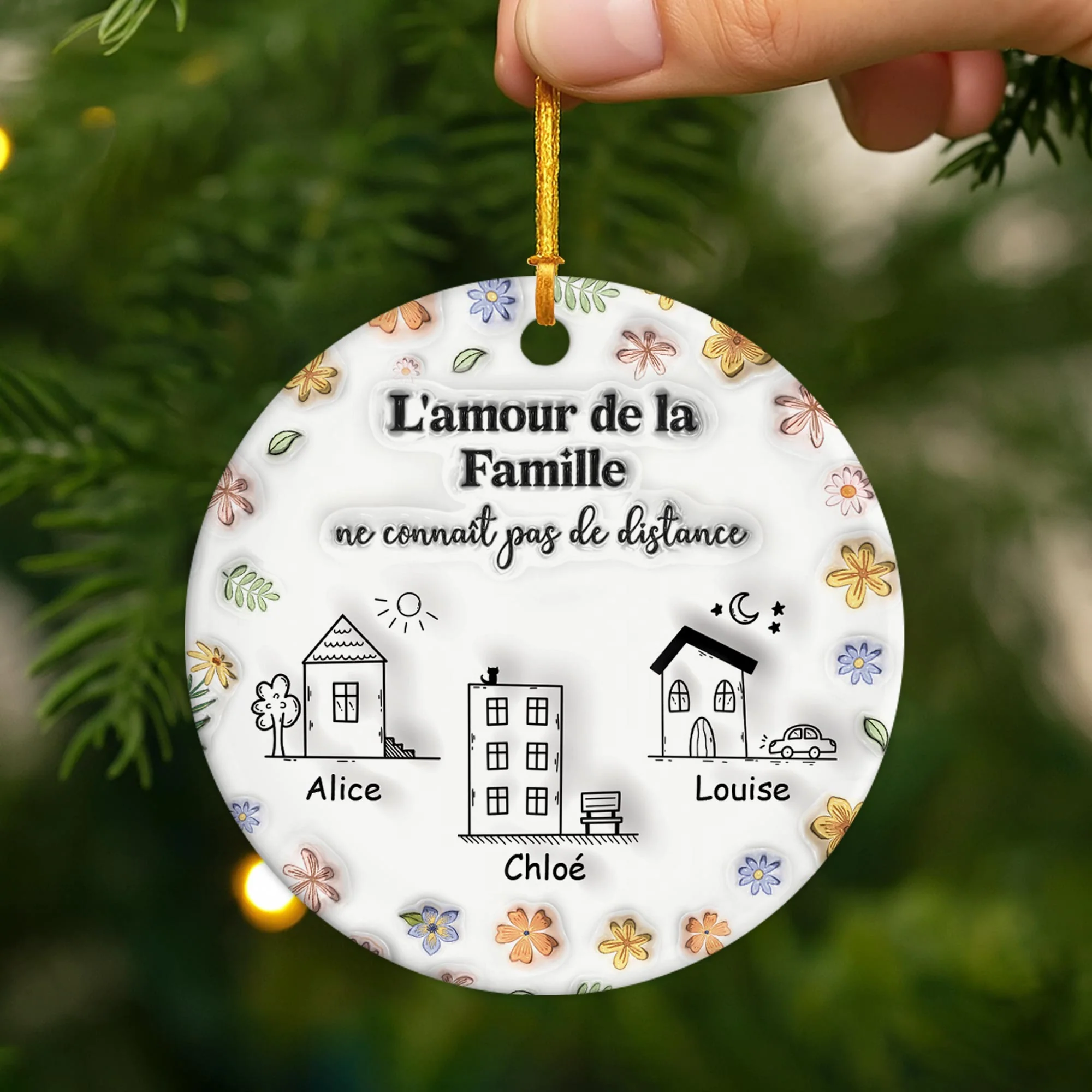 Ornement Céramique Personnalisé Famille - L'amour De La Famille - Image 2