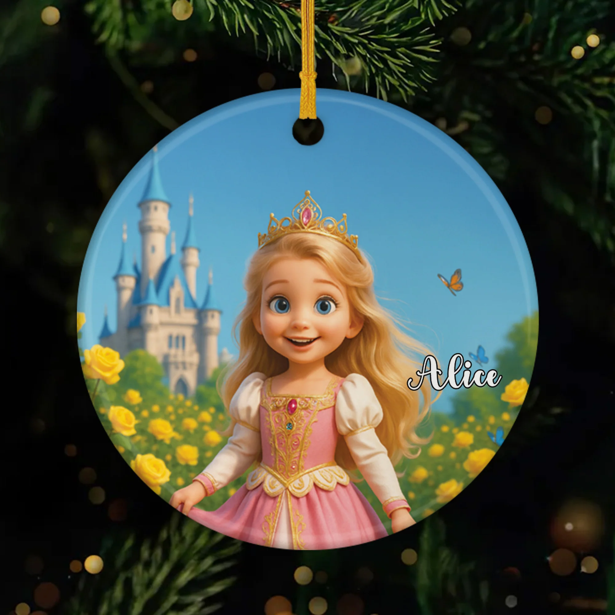 Ornement Céramique Personnalisé Pour Enfant Avec Photo - Ma Petite Princesse