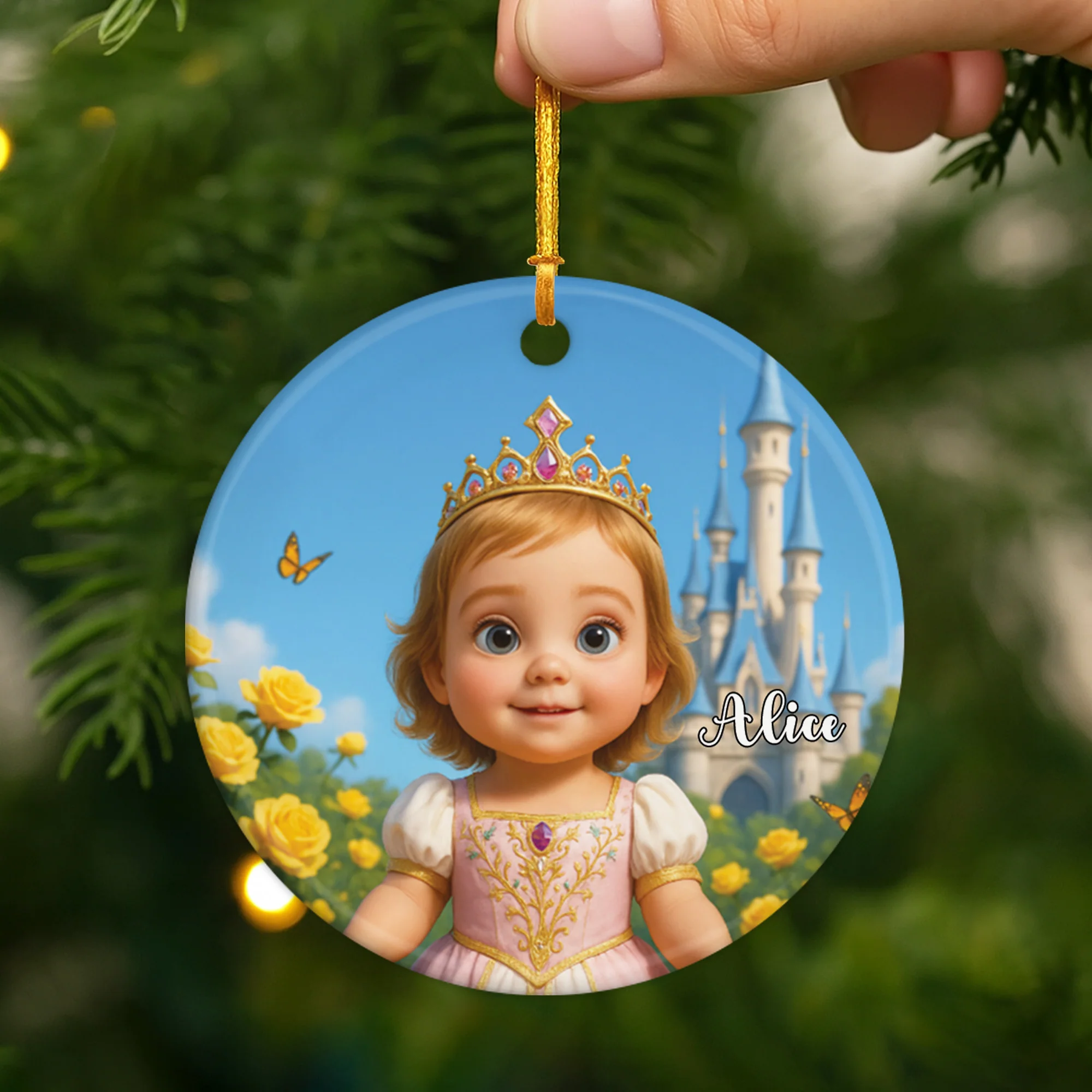 Ornement Céramique Personnalisé Pour Enfant Avec Photo - Ma Petite Princesse - Image 2