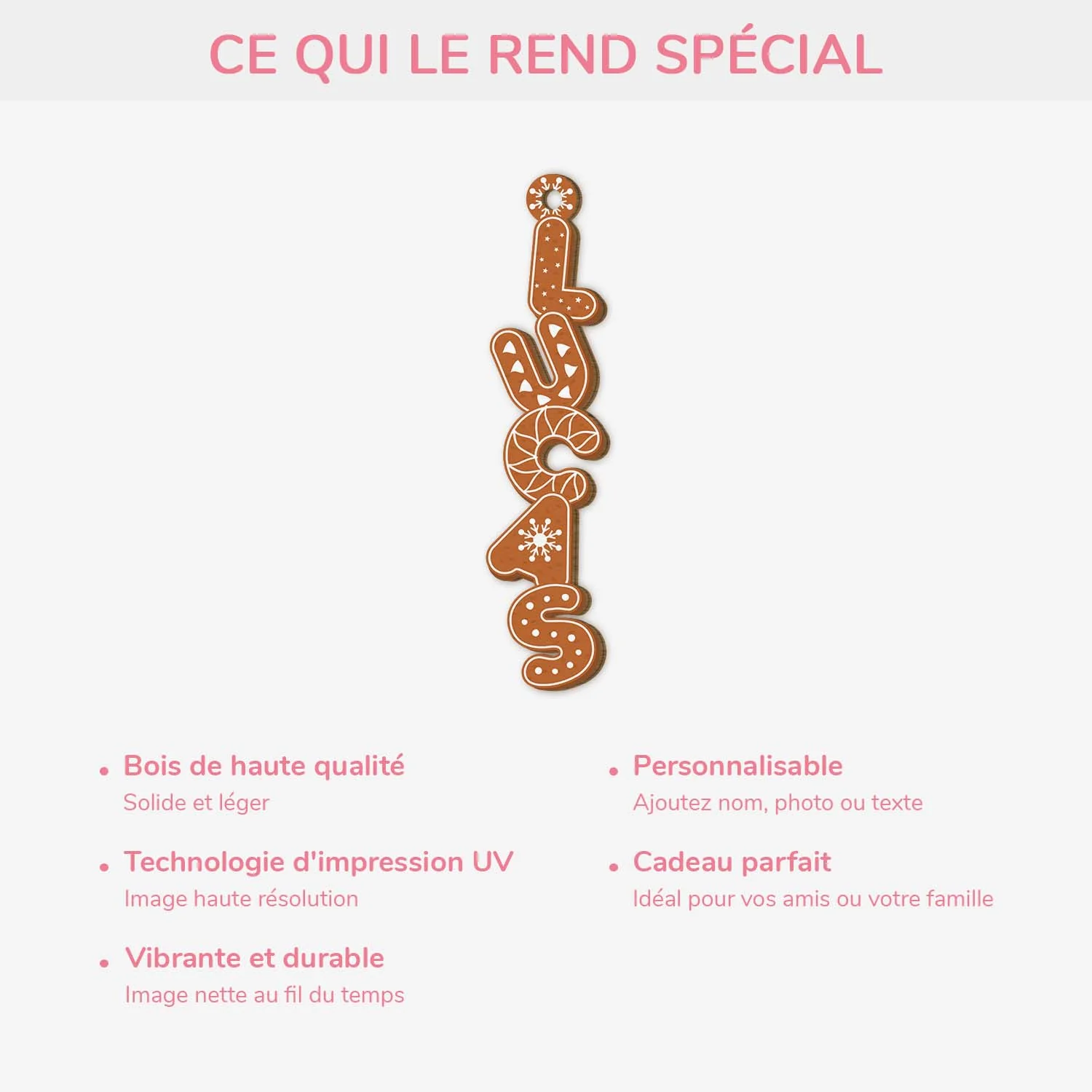 Décoration Noël Prénom Personnalisées – Lettres De Prénom En Bois - Image 3