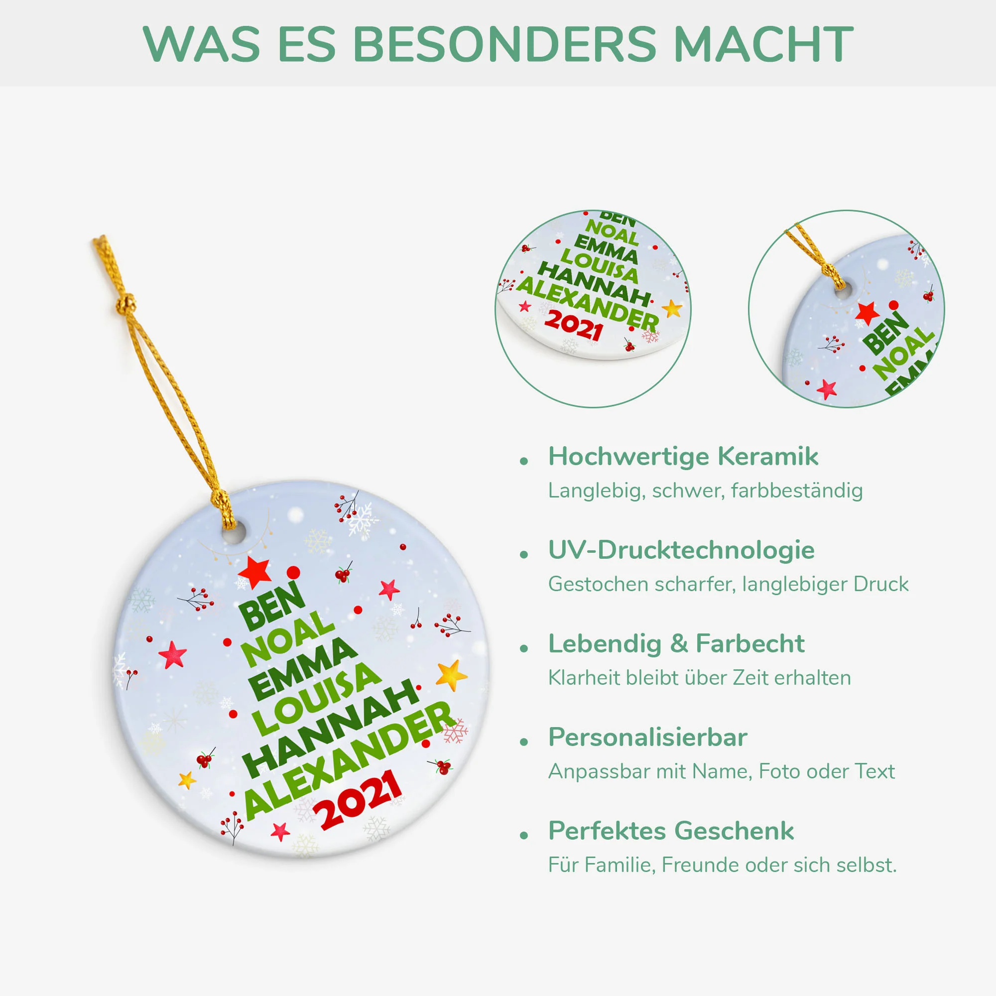 Ornement Noël Sapin De Pyramide Avec Prénom Personnalisé - Image 4