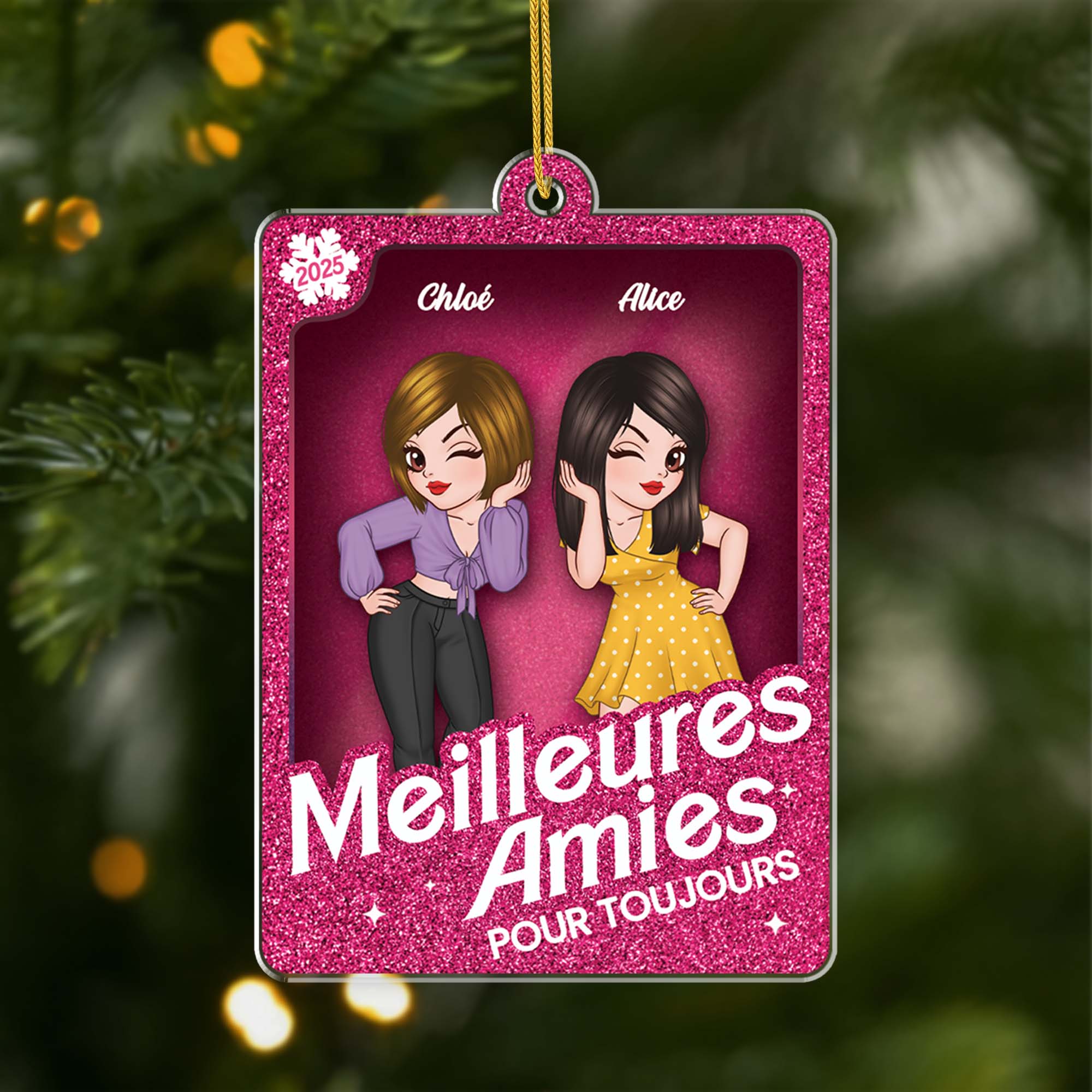 Ornement En Acrylique Personnalisé - Poupée Meilleure Amie