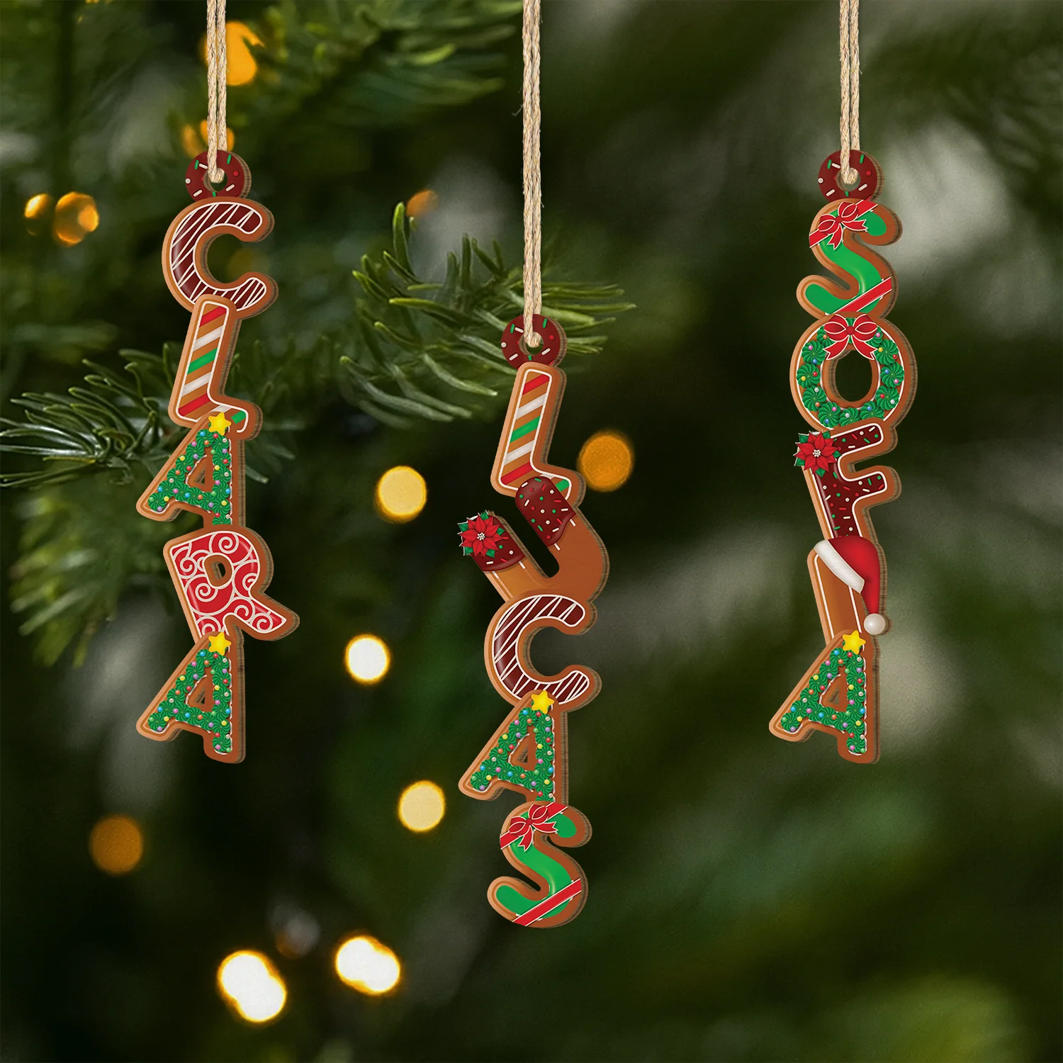 Décoration Noël Personnalisée Prénom – Lettres De Prénom en Bois