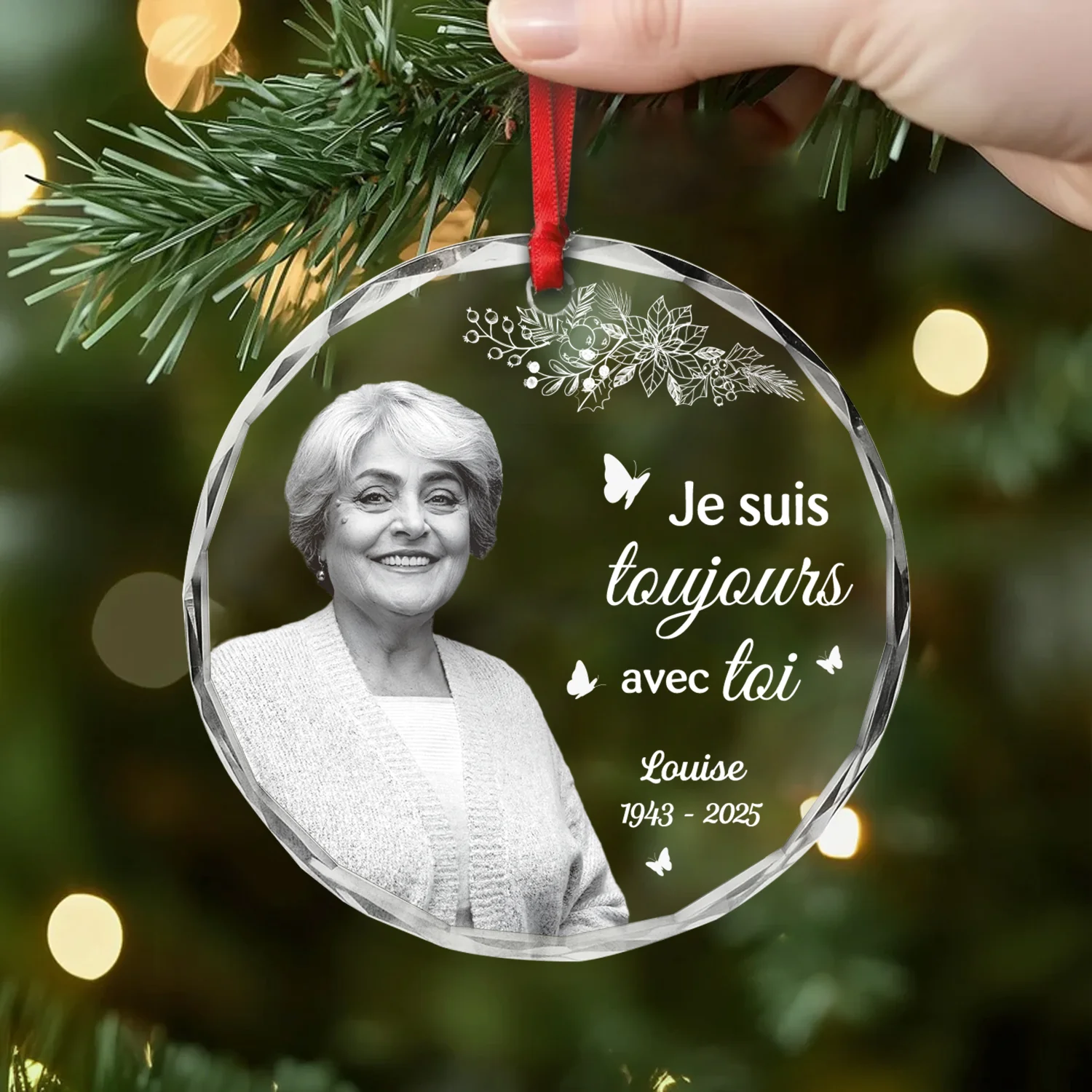 Ornement En Verre Commémoratif Personnalisé - Papa Est Toujours Avec Toi - Image 2