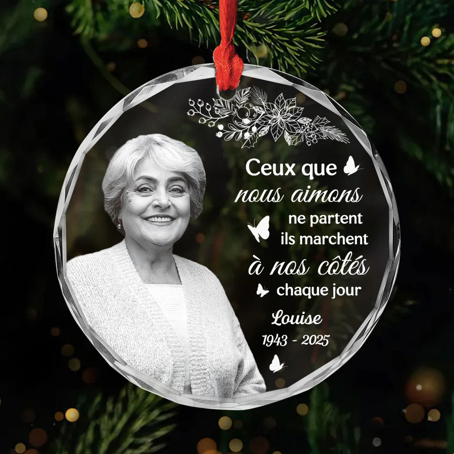 Ornement En Verre Maman Commémoratif Personnalisé - Je Suis Toujours Avec Toi