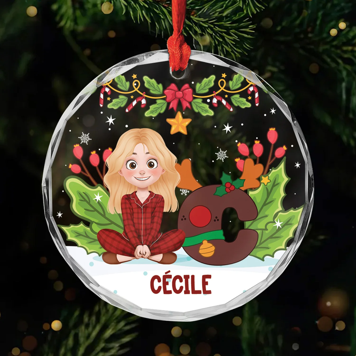 Décoration Noël Personnalisée Prénom – Lettre De Prénom | Ornement En Verre