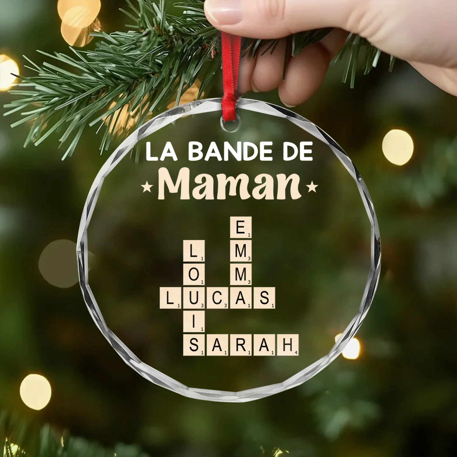 Ornement En Verre Personnalisé - La Bande À Papy - Cadeau Mots Croisés - Image 2