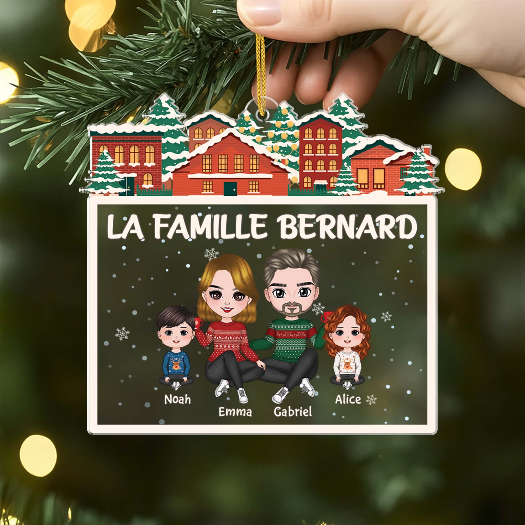 Ornement de Noël personnalisé – La Famille - Image 2