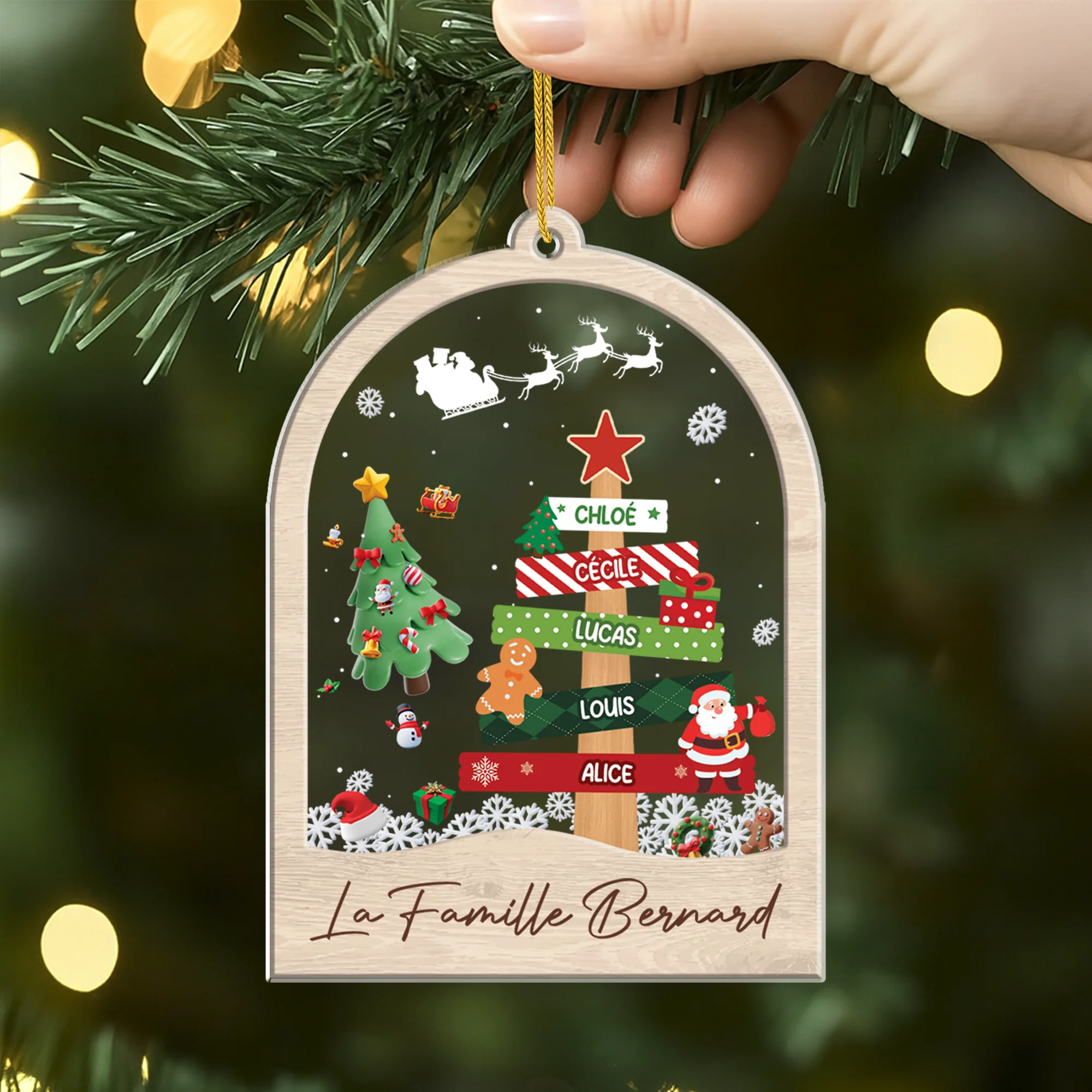 Ornement Noël Acrylique Personnalisé Famille - La Magie D'être Ensemble - Image 2